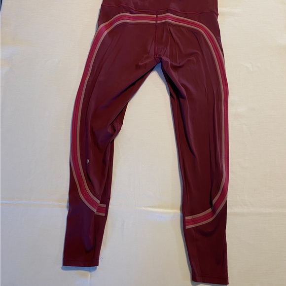 Lulu Lemon Run Crew Tight Deep Ruby Star Ruby Figue - Picture 5 of 8